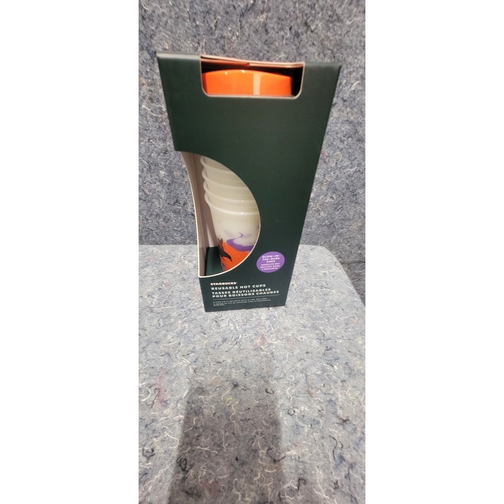 Starbucks‎ 2022 Halloween Glow in the Dark Resuable Hot Cups NWT
